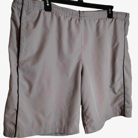 Nike Men's Gray Nylon Activewear Shorts elastic waist draw string size XXL - Picture 4 of 6